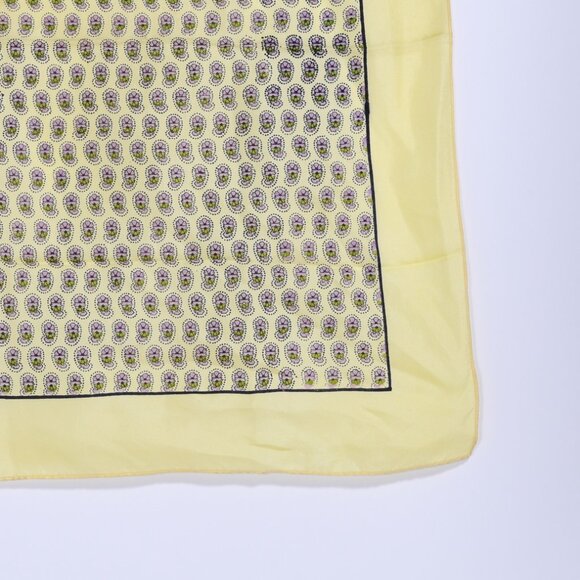 Liberty of London Yellow and Purple Paisley Silk Scarf – Classic Vintage Design - Picture 4 of 4